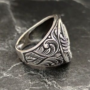 Bague Aigle Ailé pour Homme en Argent Sterling avec Turquoise, Bijou Aigle Volant, Style Oiseaux et Animaux, Cadeau Idéal - Product Image 5