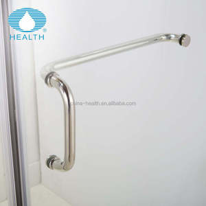 मैट काले स्विंग फ्रेमलेस सिंगल स्टेनलेस स्टील हिंग ग्लास शॉवर दरवाजा - Product Image 5