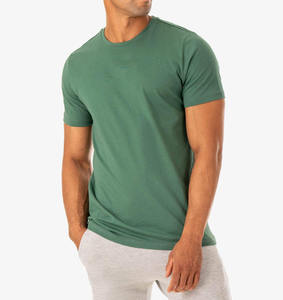 Camisetas informales holgadas de gran tamaño de Color sólido para hombre con logotipo personalizado de GAF, cuello redondo, algodón, gimnasio, Fitness, deportes, manga corta - Product Image 1