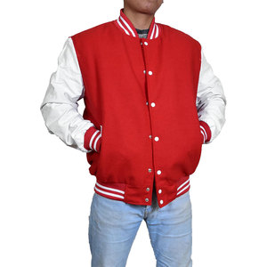 Nouvelle dernière veste universitaire en cuir de coton de laine de haute qualité/veste universitaire de balle de base pour les hommes - Product Image 2