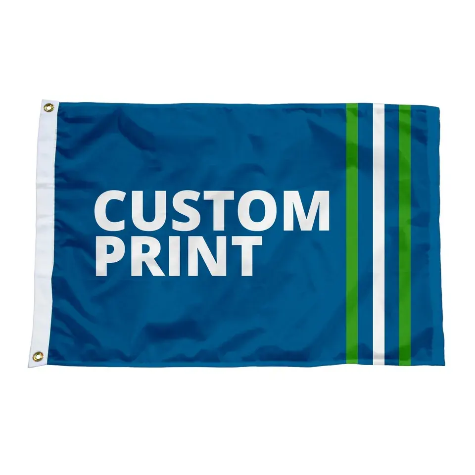 Alle Kleur Custom Vlag Dubbelzijdige Afdrukken 100% Polyester Buiten Vliegen Custom Vlaggen En Banners