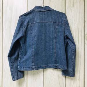 Chaqueta vaquera azul bordada al por mayor, abrigo a medida de alta calidad para mujer, Chaqueta corta informal a la moda para mujer - Product Image 3