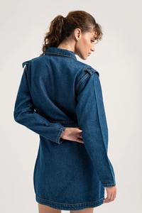 OEM personalizado vestido de mezclilla de las mujeres 100% algodón largo Casual Maxi vestido de alta calidad señoras Jeans vestido para la venta - Product Image 2