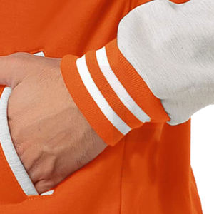 2025 Logo personnalisé vente en gros fabricant veste vierge hommes Baseball Varsity veste laine avec manches en cuir veste décontractée - Product Image 4