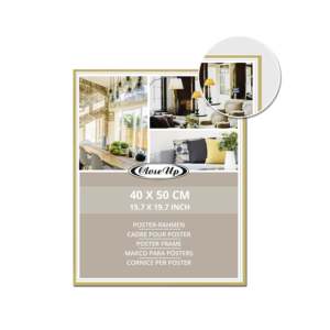 <b>Gold</b> Plastic Poster <b>Frame</b> 40 X 50 cm Size Elegant Display for Posters and Artwork - Product Image 6