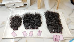 Natural Raw Straight Wavy Curly <b>Human</b> <b>Hair</b> Bundles Indian Remy <b>Hair</b> Bundles Raw Virgin <b>Human</b> Indian Temple Cuticle Aligned <b>Hair</b> - Product Image 2