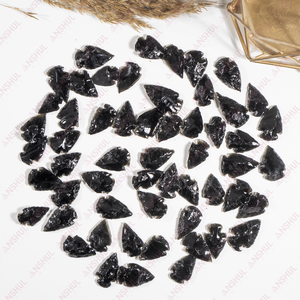 Puntas de flecha de obsidiana negra premium, piedras semipreciosas para meditación y decoración, las más vendidas al por mayor. - Product Image 4