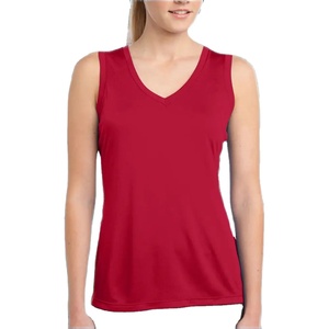 Camiseta sin Mangas Casual para Mujer, Cuello Redondo, para Gimnasio, Yoga, Deportes, Transpirable, Tela Jersey de 180g, Color Sólido, Bordado 3D - Product Image 3