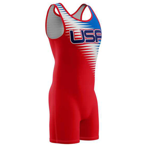 High Quality Fit Breathable Wrestling Uniforms Sublimated Compression Wrestling Singlets Wrestling Gym <b>Bodysuits</b> Singlets - Product Image 2