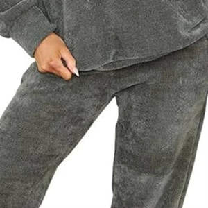 Survêtement pour femmes à logo personnalisé, best-seller, coupe ample, manches longues, délavage acide, pour femmes, taille plus, pour l'hiver, survêtements pour femmes - Product Image 4