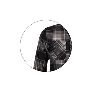 Venta al por mayor de los hombres negro blanco transpirable ropa de calle moda Casual personalizado Oem franela camisas 100% algodón a cuadros camisas para hombre - Product Image 3