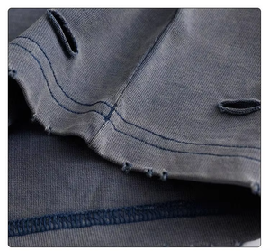 Camiseta Personalizada con Logotipo Lavada al Ácido para Hombre, Estilo Desgastado, Gruesa, Lisa, Extra Grande, 100% Algodón Jersey para Camiseta de Hombre - Product Image 4