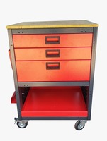 Chariot à outils industriel modulaire professionnel en acier de haute qualité avec 3 tiroirs mobiles pour usage en usine - Vente chaude
