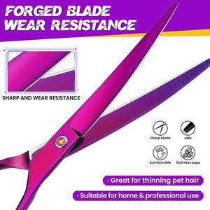 Ciseaux de toilettage pour animaux de compagnie de haute qualité avec logo personnalisé, 7 pouces, ciseaux incurvés pour droitiers et gauchers, pour le toilettage des chiens, ciseaux de coiffure - Product Image 5