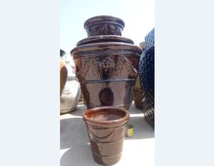 [Leo Nguyen Le] - Venta al por mayor de macetas/jarrones de cerámica esmaltada para jardín exterior de proveedor de Vietnam - Product Image 5