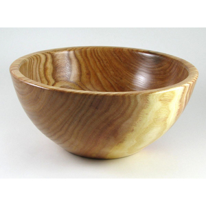 Bol de service en bois de miel fait à la main, grain de bois naturel unique, décoration de cuisine, décoration d'intérieur, cadeau - Product Image 1