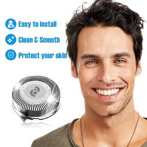 Cabezales de Afeitado Compatibles de 9 Piezas para Afeitadoras Eléctricas, Mini Afeitadora Rotatoria Eléctrica, Cuchillas Triples, Uso en Rostro y Cuerpo, Lavables - Product Image 1