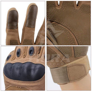 Nouveaux gants de moto respirants de conception moderne, en cuir de vache véritable, à doigts entiers, unisexes - Product Image 5