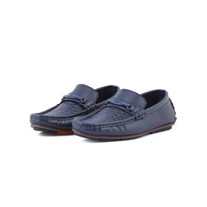 Boys Navy Formal Moccasin KD0837 <b>Briefcases</b> - Product Image 3