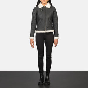 Veste en cuir pour femmes avec logo personnalisé Vêtements d'extérieur haut de gamme Design élégant pour les marques de streetwear 2025 - Product Image 3