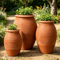 Pots à fleurs en ciment de luxe européens durables, sculptés à la main, artisanaux, pour l'intérieur et l'extérieur, pour jardin, terrasse, villa