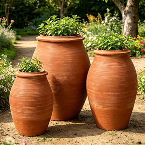 Macetas de Cemento Europeas de Lujo, Duraderas, Talladas a Mano, Artisanales, <span class=keywords><strong>para</strong></span> Plantas de Interior/Exterior, <span class=keywords><strong>para</strong></span> Jardín, Terraza, Villa - Product Image 2