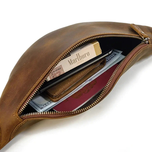 Compre al por Mayor Bolsos de Pecho Personalizados de Cuero Genuino Marrón, Bolsa de Pecho de Cuero para Oficina para Hombres y Mujeres - Product Image 4