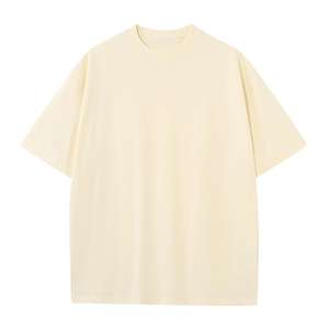 Camiseta personalizada de algodón orgánico 100% de alta calidad en blanco 230gsm camiseta de gran tamaño de peso pesado DTG camisetas de impresión para hombres - Product Image 4