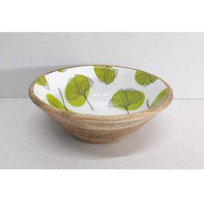 Tazón de cocina de madera y trabajo de Meena con diseño floral, cuenco de mesa de madera maciza de forma redonda de calidad de lujo, cuenco para servir hecho a mano - Product Image 1