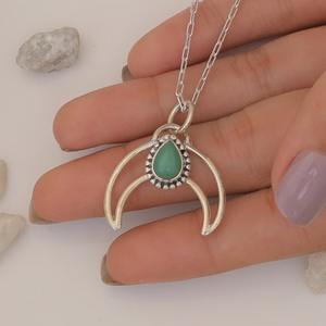 925 Sterling Silver Handmade Gemstone Green Onyx Spinner Pendentif 925 Estampillé Meilleure Qualité Parfait Cadeau De Mariage Pendentif Bijoux - Product Image 4