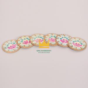 Creative Natural Rattan Shell Resin Cup Mat <b>Coaster</b> Hand <b>Woven</b> Insulation Pad Placemat Kitchen Decoration <b>Coaster</b> Handmade - Product Image 4