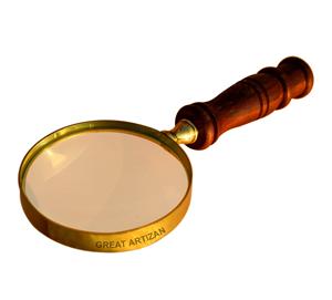 Vente chaude Cadeau Décor Poignée Portable Décoration De Luxe Antique Conception Verre Clair Loupe En Métal - Product Image 4