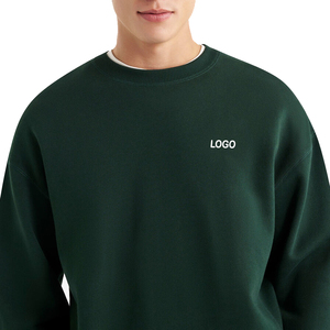 Sudadera de Cuello Redondo Relajada de Algodón Orgánico Premium y Poliéster Reciclado, Tallas XS-XL, Antiarrugas, Etiqueta Personalizada, Tejido de Punto, para Hombre - Product Image 4