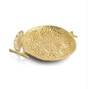 Plateau de service pour restaurant et décoration de la maison avec poignée florale dorée - Product Image 3
