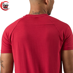 2024 cuello redondo Fitness camiseta impresa personalizada para hombres 100% algodón secado rápido luz diseño liso gran oferta Color sólido - Product Image 2