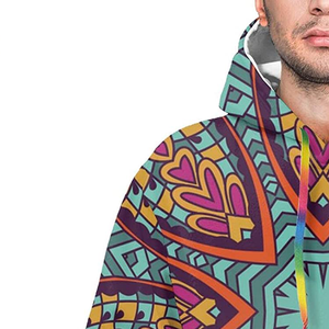 Sweat-shirt en polaire polyester avec broderie 3D personnalisée et impression par sublimation respirante pour homme, streetwear d'hiver - Product Image 2