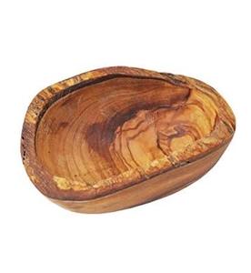 Bol à tremper en bois d'olivier-Bols rustiques pour décor Fruits à pâte en bois décoratifs rustiques - Product Image 1