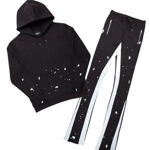 ชุดเสื้อมีฮู้ดลายฮิปฮอปกระพิมพ์ลายสตรีทแวร์ไซส์ใหญ่พิเศษสำหรับผู้ชาย - Product Image 1