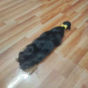 Cabello Humano Virgen Ondulado del Sur de la India 100% Natural, Sin Procesar y con Cutícula Alineada, Negro Natural, de 16-40 Pulgadas, con Puntas Llenas y Gruesas - Product Image 1