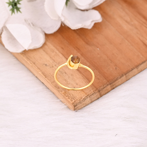Gold Plated Unique <b>Tiger</b> <b>Eye</b> Ring Natural Crystal Accent 925 Sterling Silver Bohemian Style Wedding Anniversary Women - Product Image 4