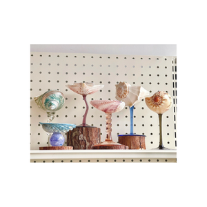 Ornements décoratifs en verre de coquille de thème nautique avec la base en laiton pour la conception côtière de café de station de vacances de boutique - Product Image 5