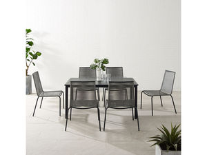 Juego de Mesa de Comedor Rectangular Minimalista con Cómodas Sillas de Jardín para Sala de Estar, Exteriores, Villa, Hotel, Apartamento - Product Image 6