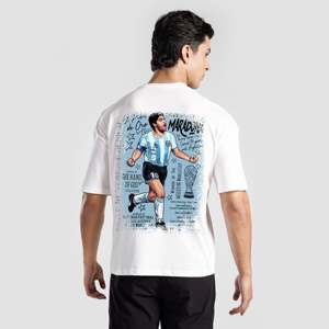 Camiseta de punto 100% algodón The Golden Tee (blanca) transpirable de 180 g con logo y letras estampadas, estilo ajustado, sin estampado. - Product Image 1