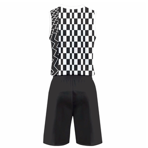 Ensembles d'uniformes de basketball pour hommes à manches courtes personnalisés en gros, 100% polyester, antibactérien et à séchage rapide, unisexe - Product Image 5