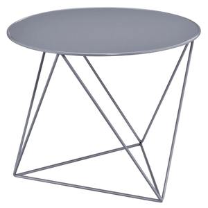 Mesa de Centro Moderna de Metal con Marco Geométrico Gris Oscuro para Sala de Estar, Elegante Mesa Auxiliar para Apartamento, Muebles para el Hogar - Product Image 2