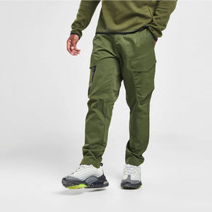 Sudaderas de lana de algodón verde oliva de diseñador para hombre, pantalones Cargo personalizados con 6 bolsillos, chándales de invierno con estampado de peso pesado - Product Image 3