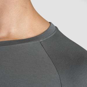 เฮอร์เทจสลิมฟิตลำลองสีเทาเสื้อยืดย้อมสีธรรมดา - Product Image 5