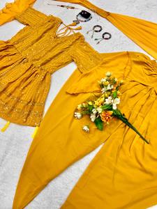 Lanzamiento del nuevo diseñador Party Wear Look Top ,Dhoti Salwar y Dupatta con material de alta calidad a precio mayorista - Product Image 6