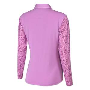 Handee N Golf o con Mangas Largas, Color Morado con Bordado Floral, Diseño C Tr - Product Image 6