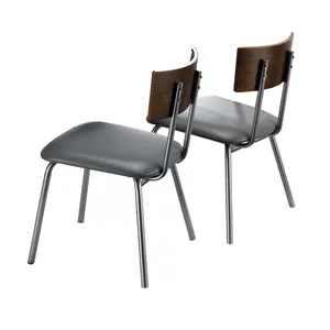 Silla de comedor de Metal de estilo moderno nórdico de mediados de siglo de calidad superior Muestra gratis para fiestas Uso en apartamentos Muebles de sala de estar - Product Image 5